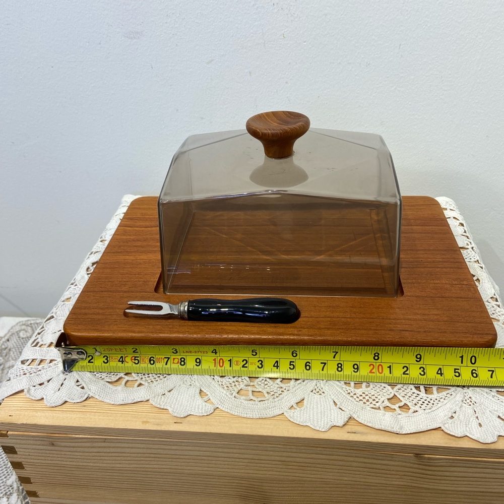 Danish Teak Wood Cheese Dome - Picture 7 of 9